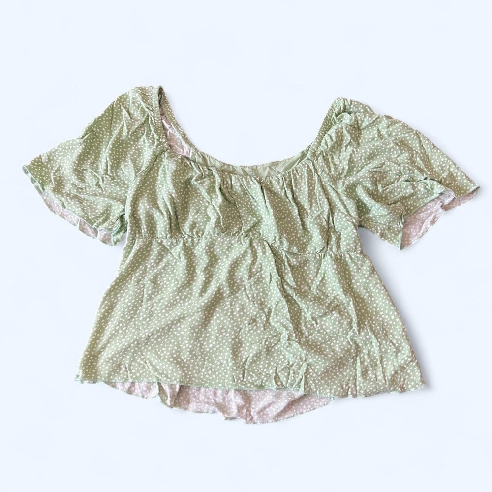 Green Polka Women's Blouse